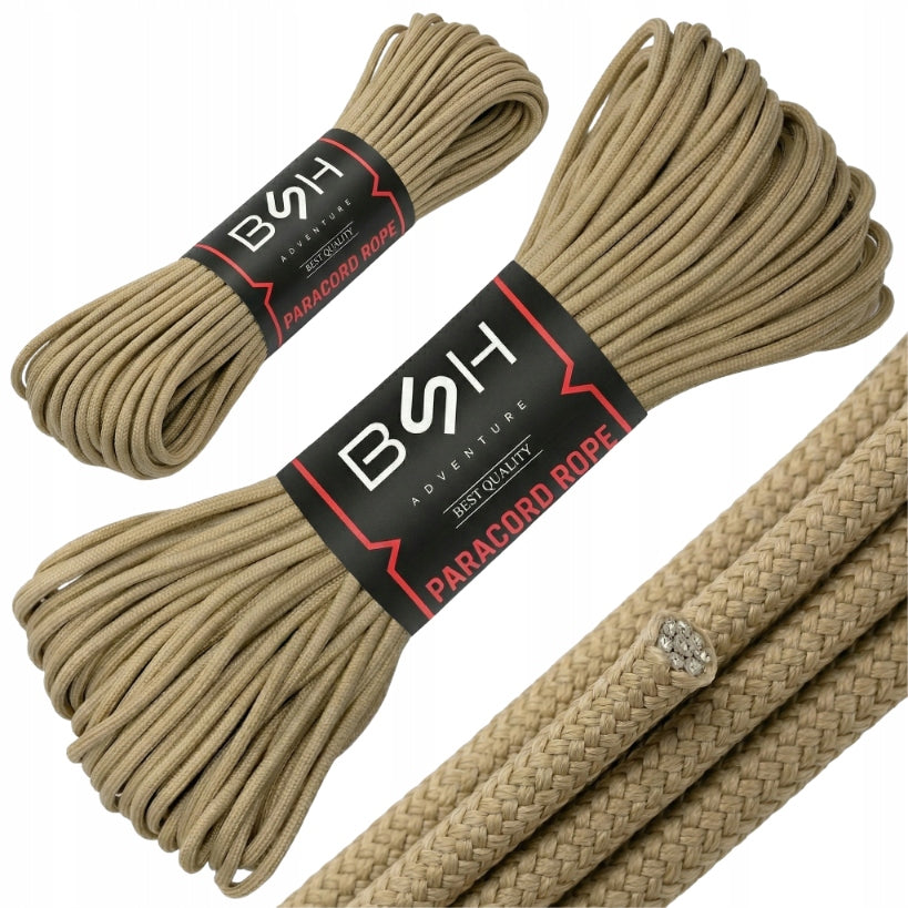 Tactical Paracord Cable BSH 30m Sand Strong Up to 180 KG Manufacturer code BR005C