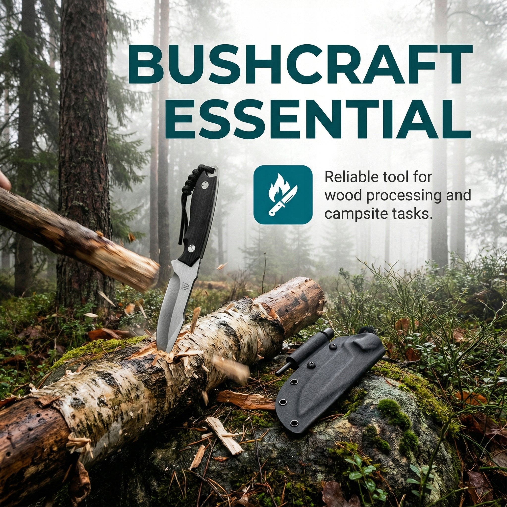 Tactical knife, hunting knife, outdoor survival knife, holiday gift Manufacturer code 888999162326