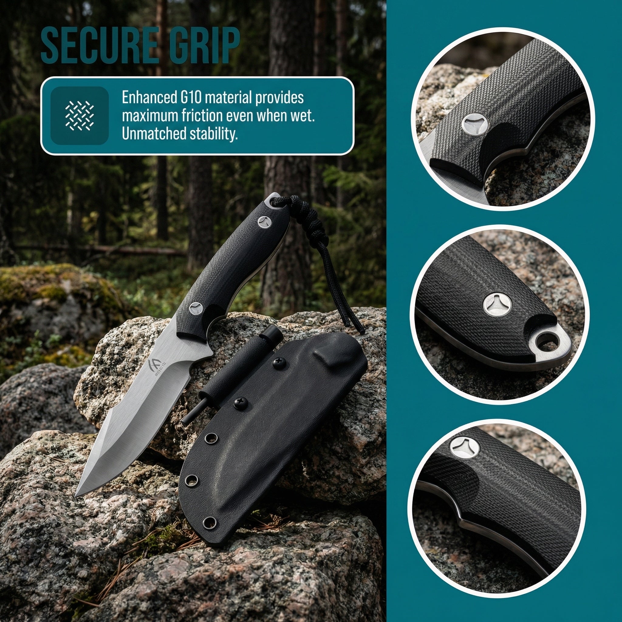 Tactical knife, hunting knife, outdoor survival knife, holiday gift Packaging status original