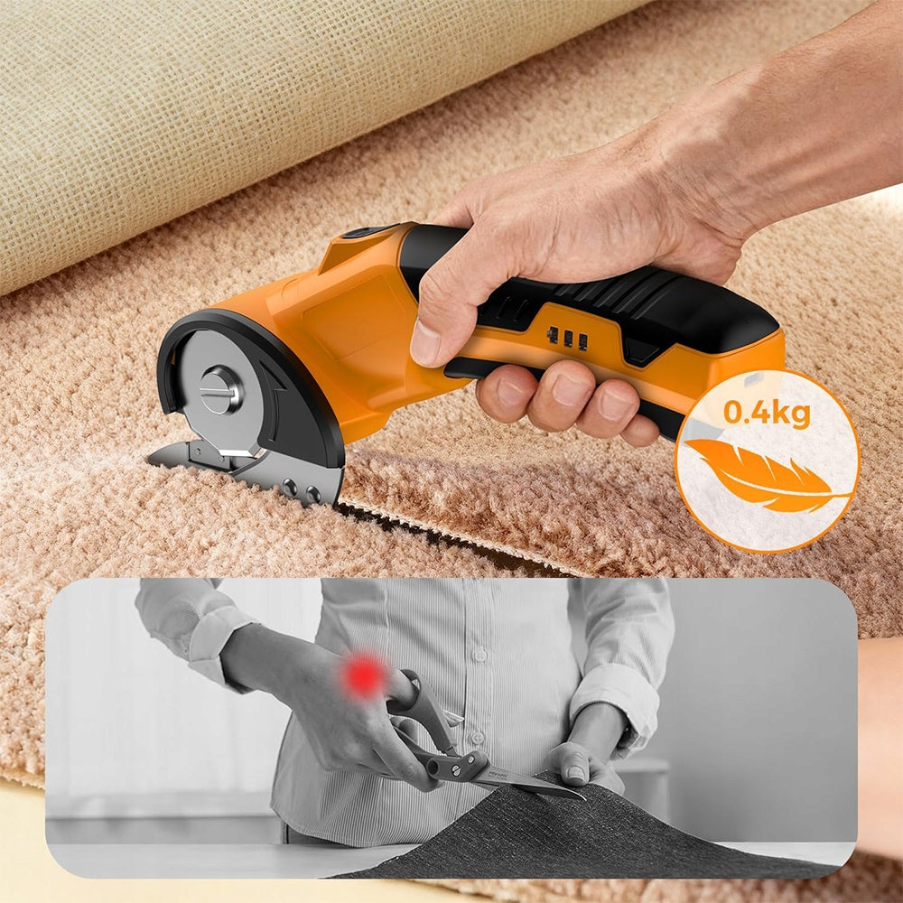Tailor Cutter Knife Fabric Cutting Machine Wireless Carton Shears Packaging status original