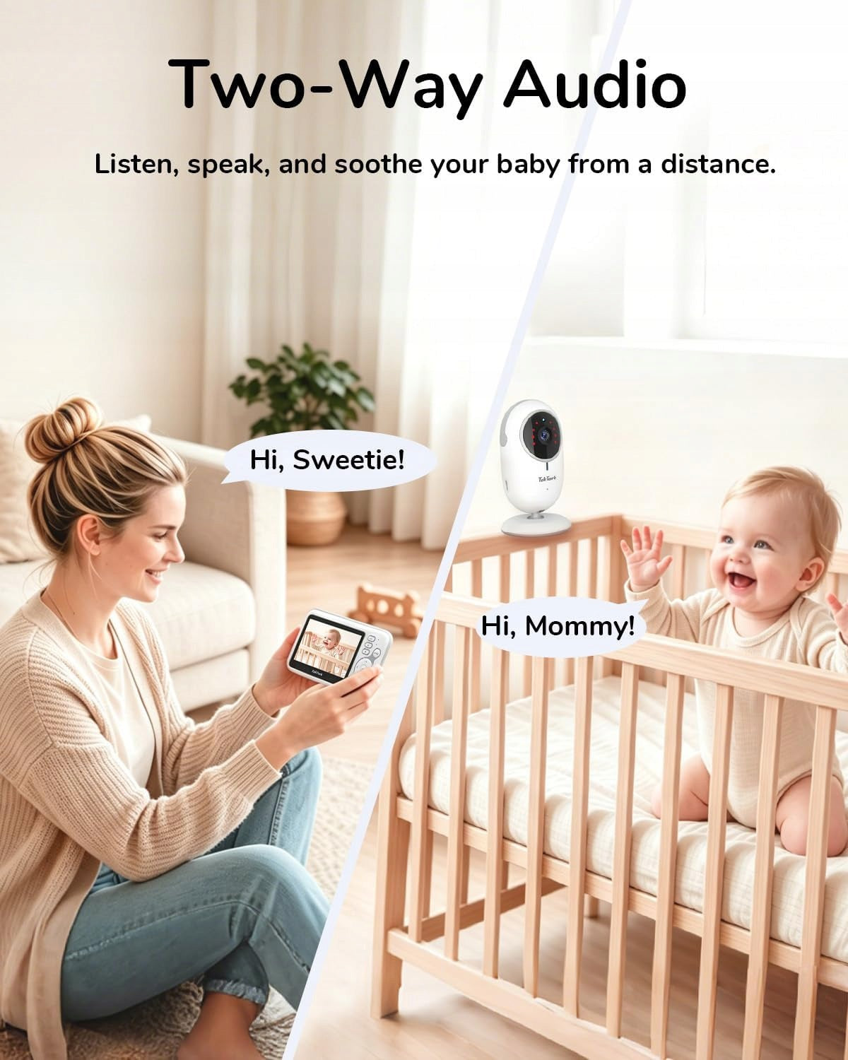 TakTark BM612-EU Nanny Video 4.3 inch Two Way VOX Night Vision Temp Kind electronic nanny