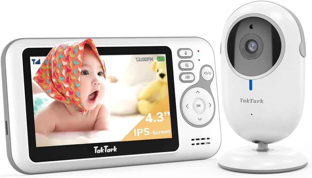 TakTark BM612-EU Nanny Video 4.3 inch Two Way VOX Night Vision Temp