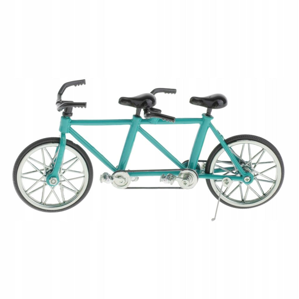 Tandem Bike Bicycle Model Home Workplace Office Decoration Blue Packaging status original