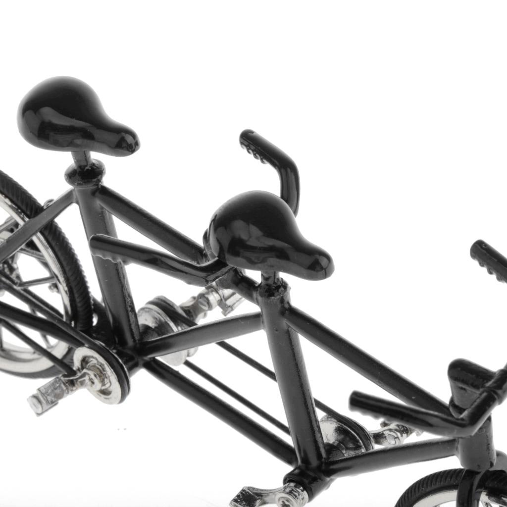 Tandem Bike Model Home Workplace Office Decoration For Men Full Black Packaging status original