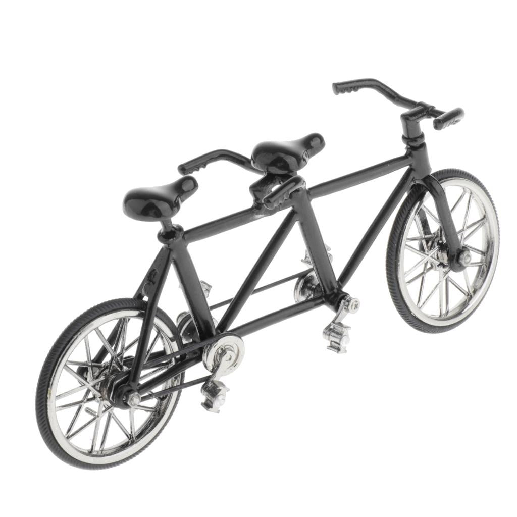 Tandem Bike Model Home Workplace Office Decoration For Men Full Black