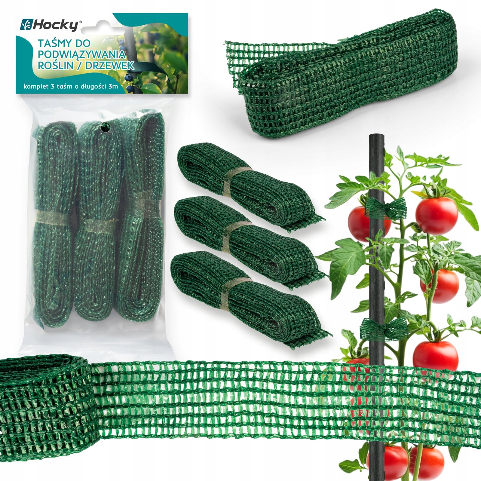 Tape Cord for Elevating Plant Tomatoes Shoots Beans Stem 3 pcs. 3m