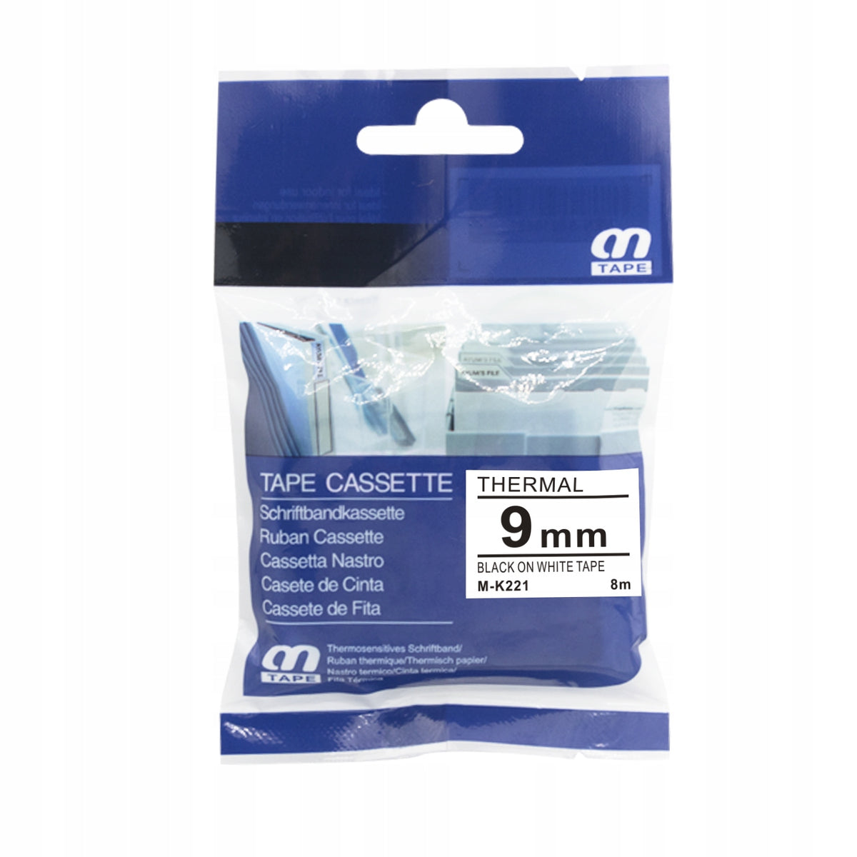 Tape for Brother unlaminated M-K221 9mm White Packaging status original