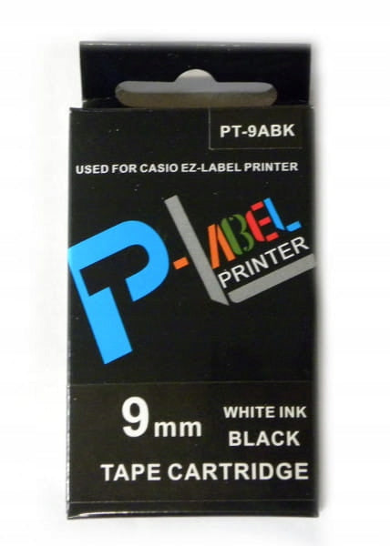 Tape for Casio PT-9ABK to XR-9ABK 9mm white
