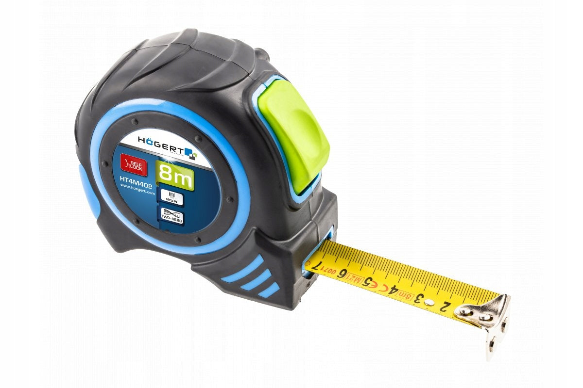 Tape measure 8m 25mm auto alloy nylon magnet