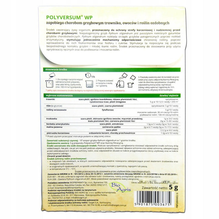 Target Polyversum WP fights fungal diseases 5 g EAN (GTIN) 5901875003675