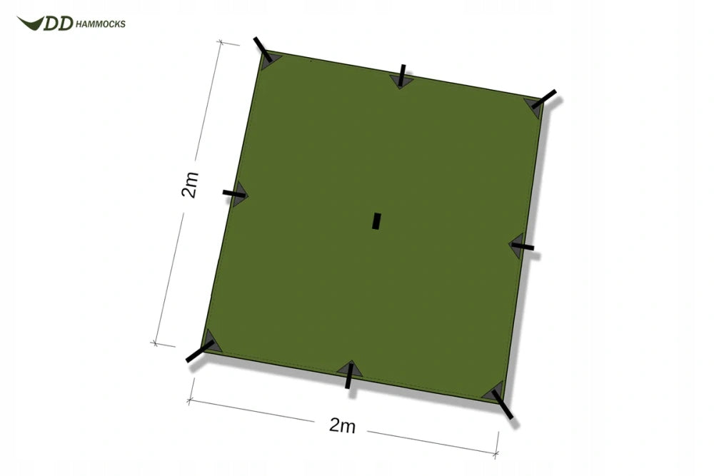 Tarp 2x2 DD Hammocks - Olive Brand DD