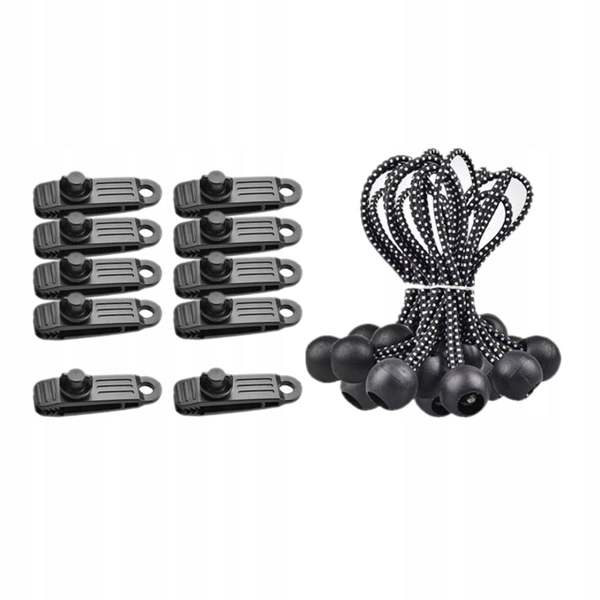 Tarp Clips Tarpaulin Clips and Cords Balls Set Tarp Clips 10pcs Tent Clip