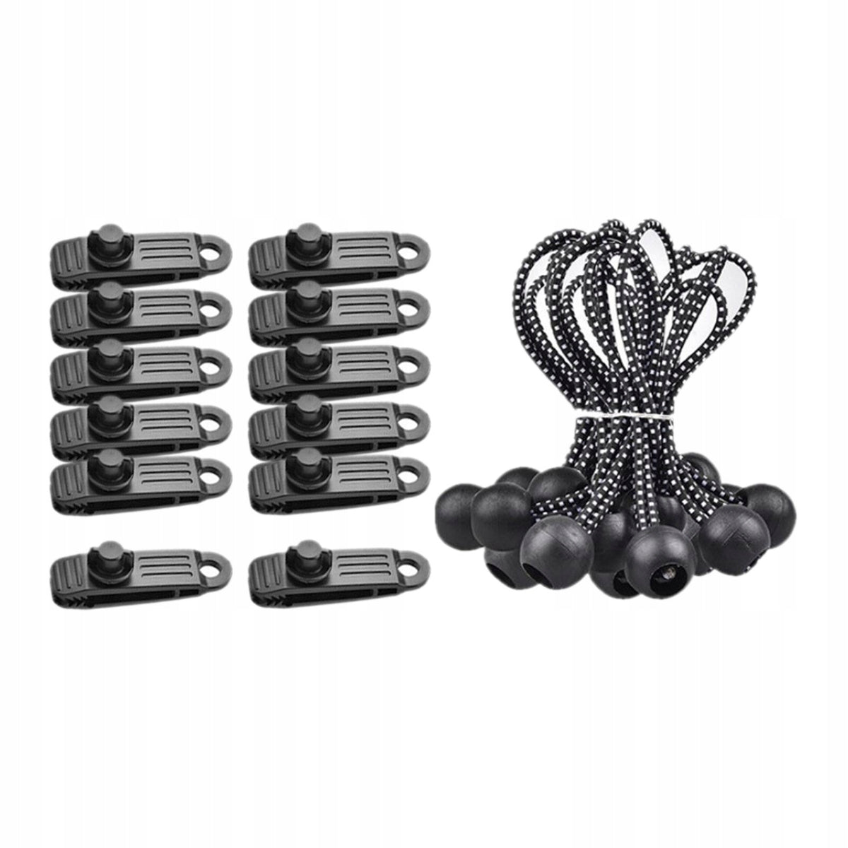 Tarp Clips Tarpaulin Clips and Cords Balls Set Tarp Clips 12pcs Tent Clip
