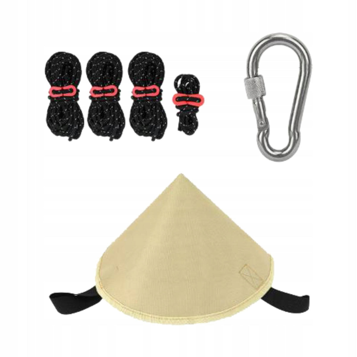 Tarp Connecting Cap Rain Protection Versatile Triangular Tent Khaki