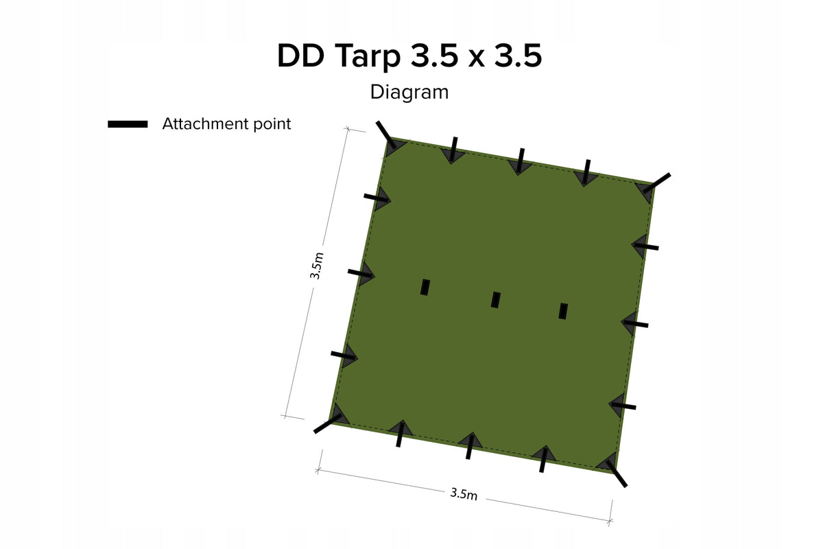 Tarp DD Hammocks 3.5x3.5 - Forest Green