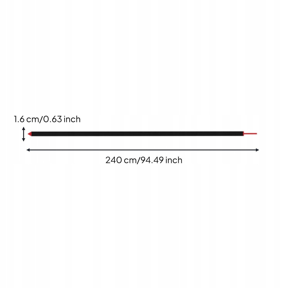 Tarp Pole Lightweight Adjustable Tarp Pole Set 16MM 2.4M 7075 Aluminum Packaging status original