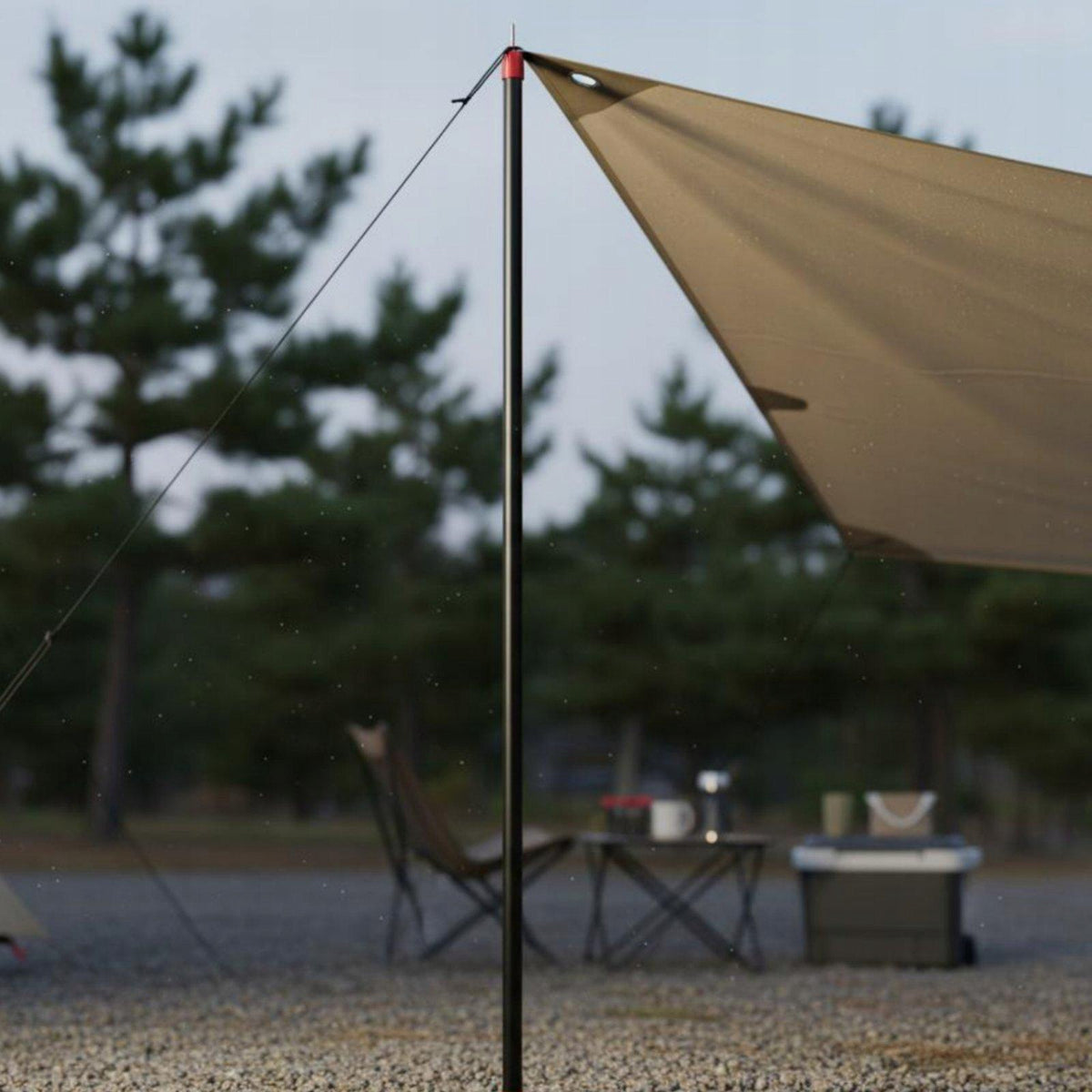 Tarp Pole Lightweight Adjustable Tarp Pole Set 16MM 2M 7075 Aluminum Packaging status original