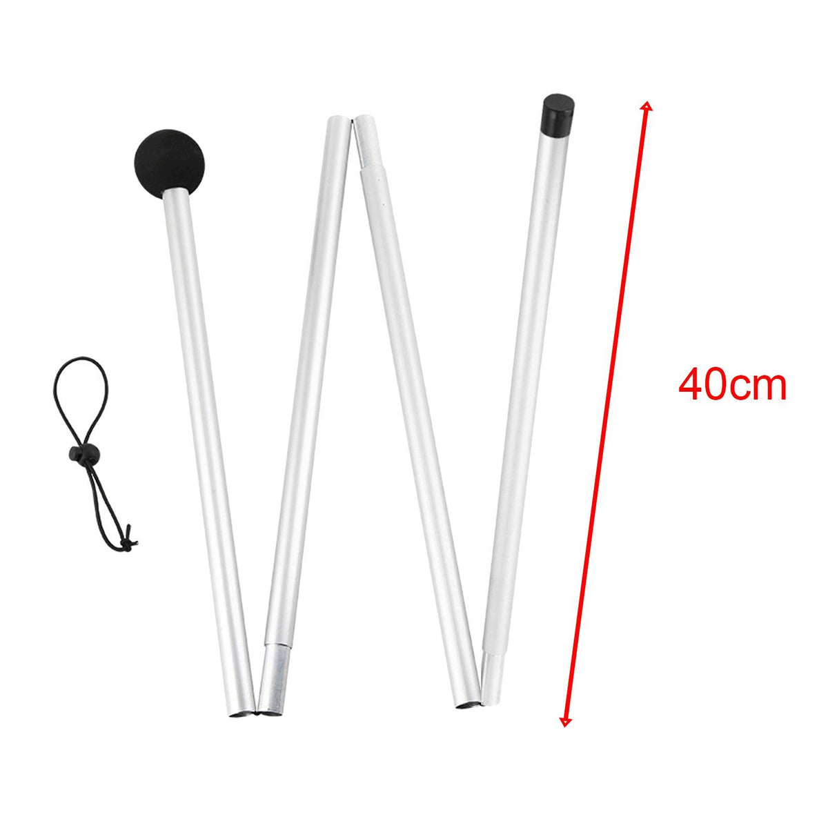 Tarp Poles Detachable Tent Rods Awning Canopy Support Pole 1.6M flat tip Packaging status original
