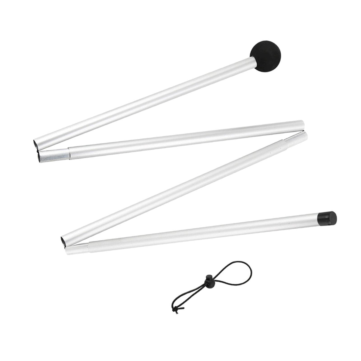 Tarp Poles Detachable Tent Rods Awning Canopy Support Pole 1.6M flat tip