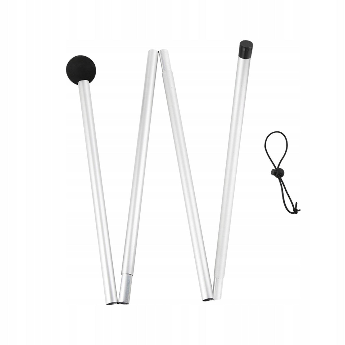 Tarp Poles Foldable Tent Rods Awning Canopy Support Pole 1.6M flat tip