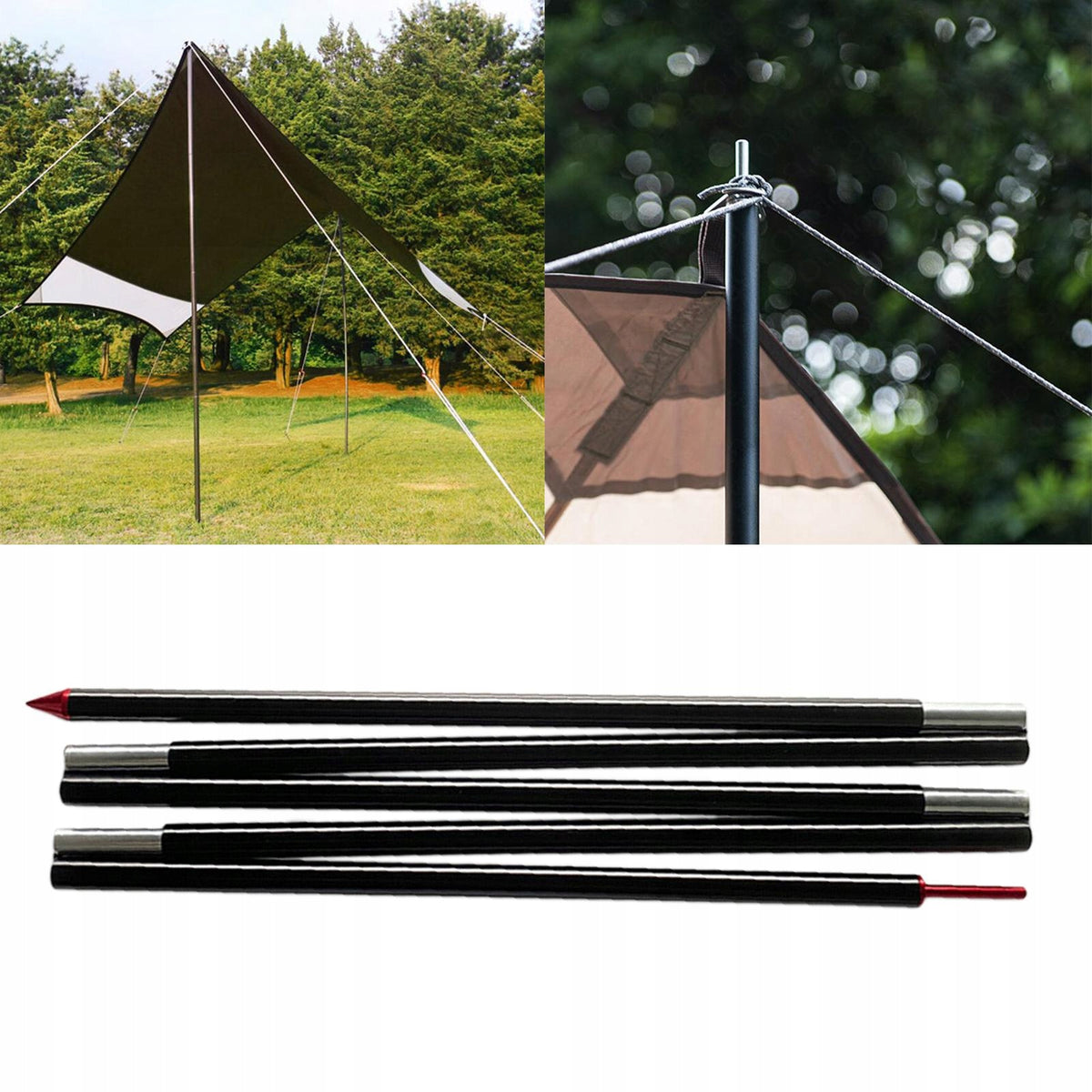 Tarp Poles Support Rods for Double Roof Tarpaulins Support, Replacement Manufacturer code 00866028961