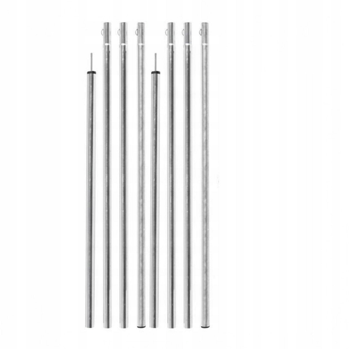 Tarp Support Pole Steel Construction Canopy Pole Wind Resistant 20MM Silver