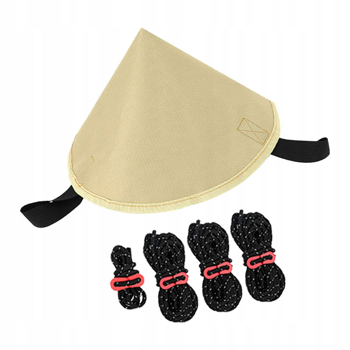 Tarp Tent Connect Cap Pole Tent Hat Convenient Triangle Waterproof Khaki