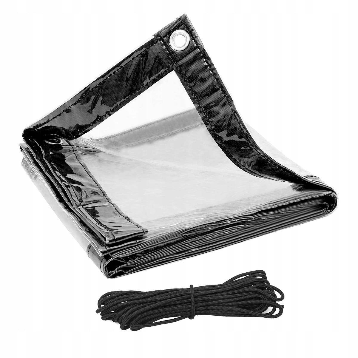 Tarpaulin 260/m² PVC with eyelets Transparent
