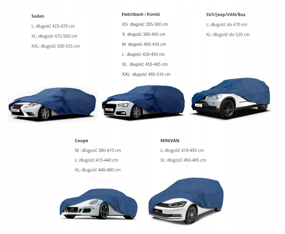 Tarpaulin PREMIUM car cover AUTO all models size. POLAND Packaging status original