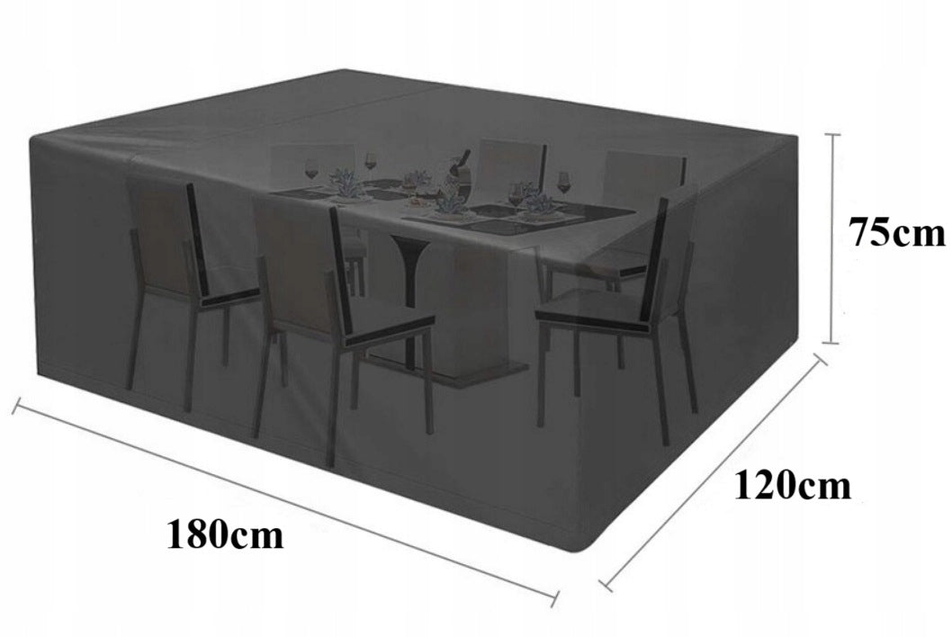 Tarpaulin cover for table chairs garden furniture 180x120x75cm Manufacturer code POK_MEB_180