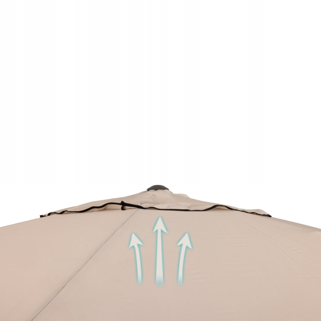 Tarrington House Garden Umbrella Large Folding 4m Aluminum Beige Product height 276 cm