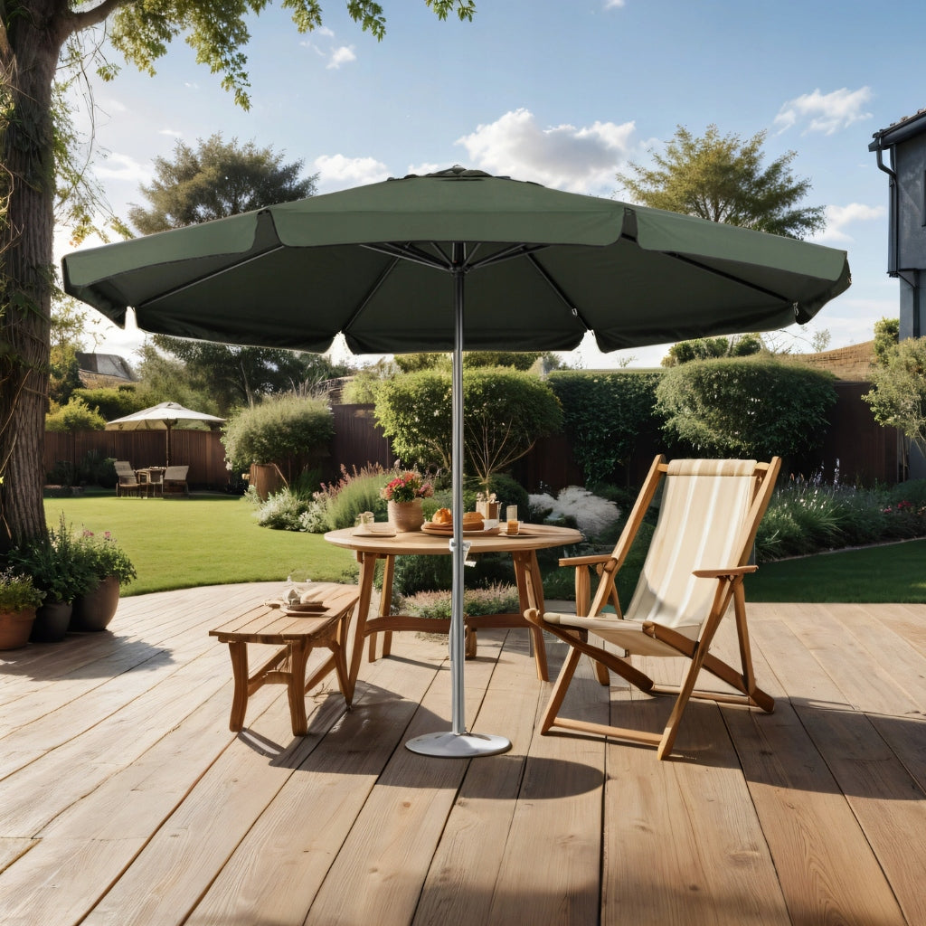 Tarrington House Garden Umbrella Large Folding 4m Aluminum Green Manufacturer code 63411