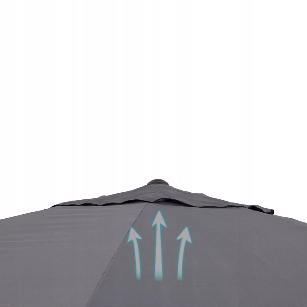 Tarrington House Garden Umbrella Large Folding 4m Aluminum Grey Product height 276 cm