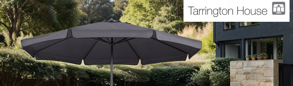Tarrington House Garden Umbrella Large Folding 4m Aluminum Grey Product weight with unit packaging 11.5 kg
