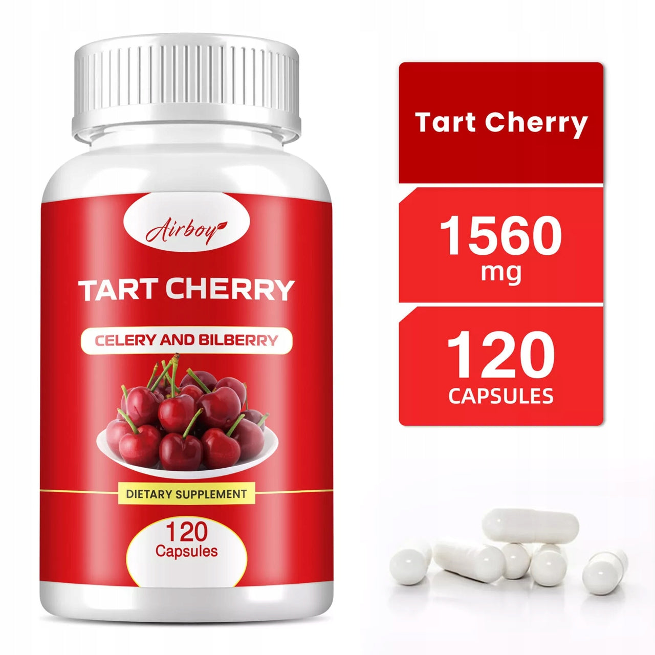 Tart Cherry 1560mg - rich in antioxidants, pain relief gout soaked... EAN (GTIN) 074283235374