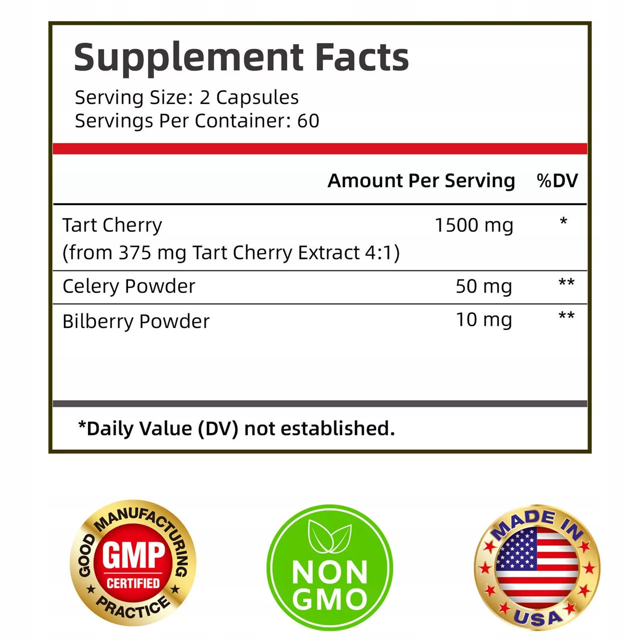 Tart Cherry 1560mg - rich in antioxidants, pain relief gout soaked... Manufacturer code Airboy