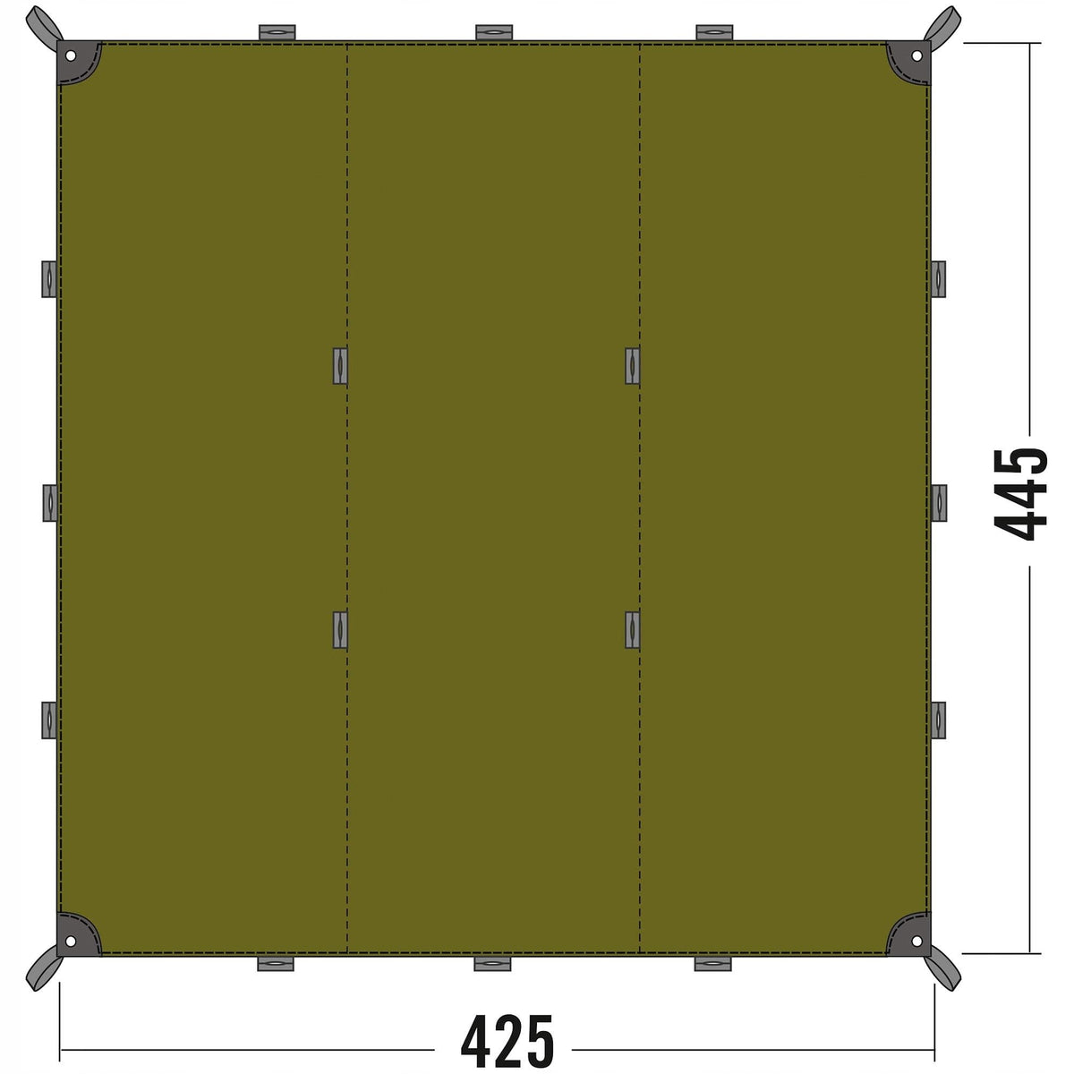 Tatonka Tarp 1 sun sail 425x445cm light olive Manufacturer code 2485