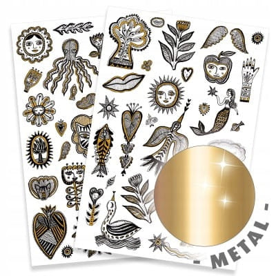 Tätowierungen – Gold (50+ Tätowierungen), Djeco DJ09595 