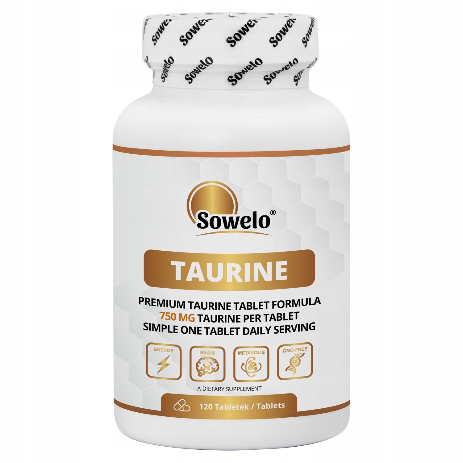 Taurine 750 mg (Taurine) 120 Tab – Energy, Regeneration, Focus – Sowelo