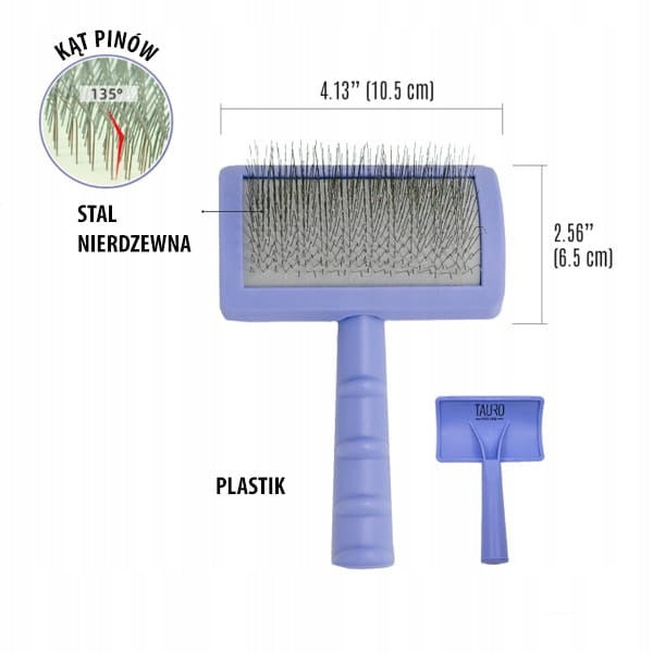 Tauro Pro Line Brush with plastic handle curved teeth length 20 mm Packaging status original