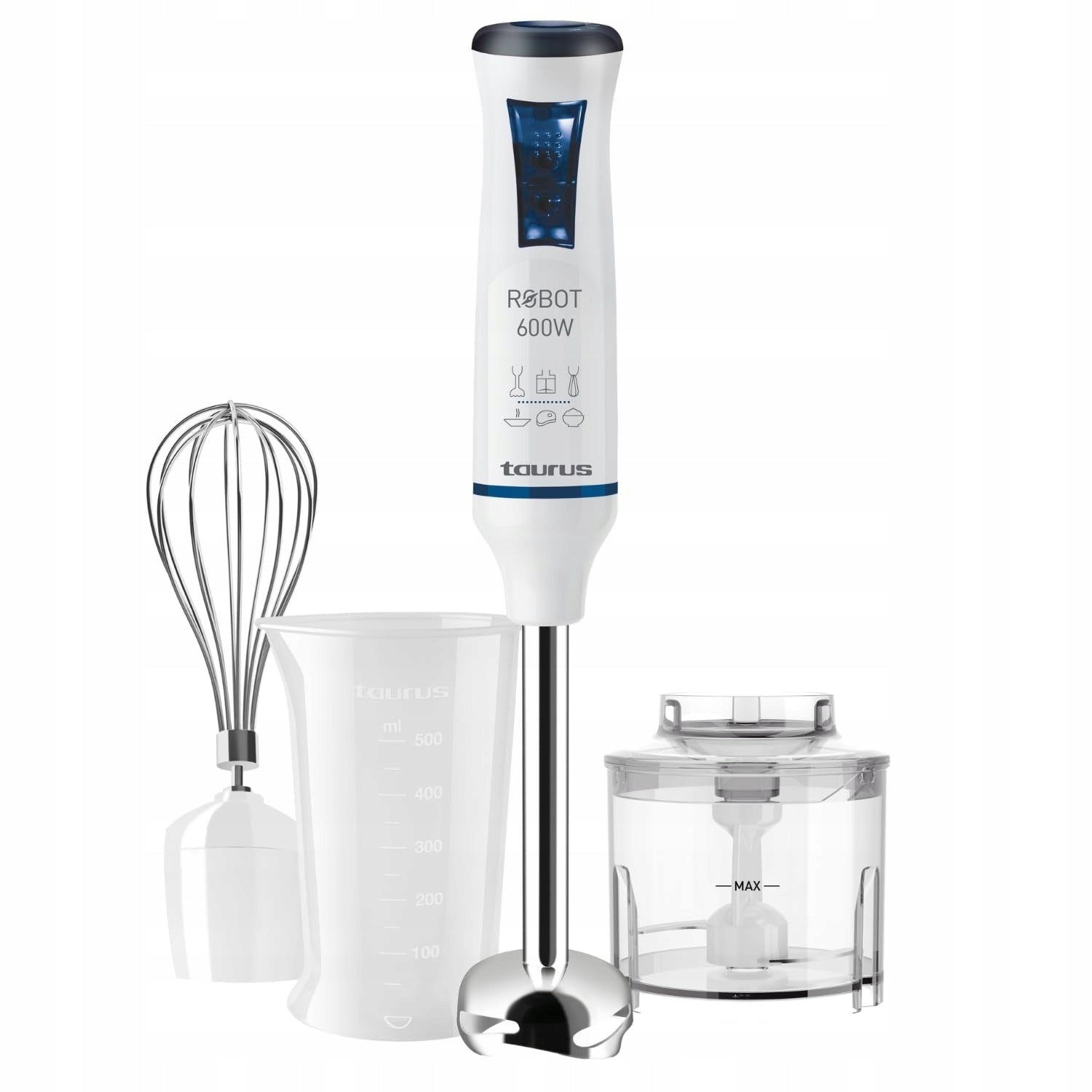 Taurus Robot 600 Plus Inox hand blender set, 20 degrees