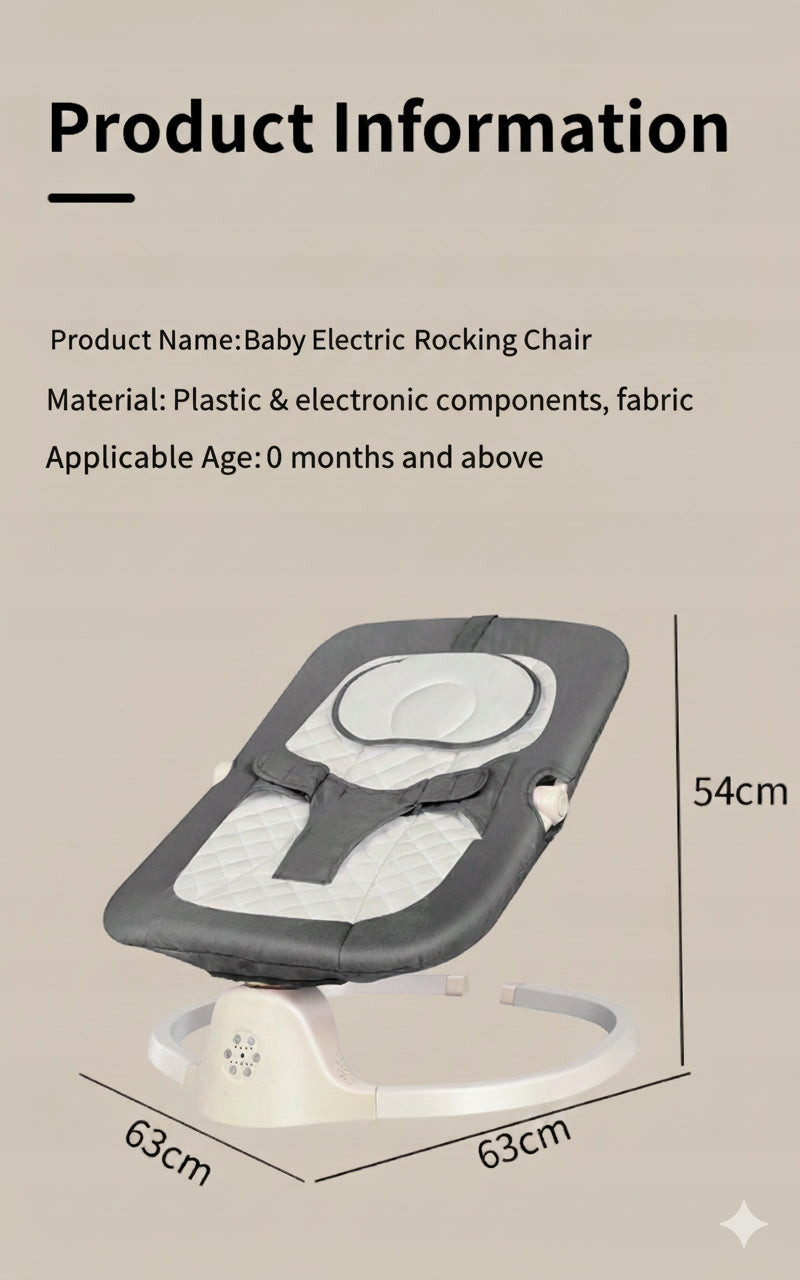 Tavalax AI Smart Baby Electric Rocker - Quiet Rocking, Bluetooth Music Kid's weight 0 - 18 kg