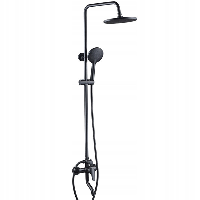 Tavalax d1 rain shower head and brown bath set