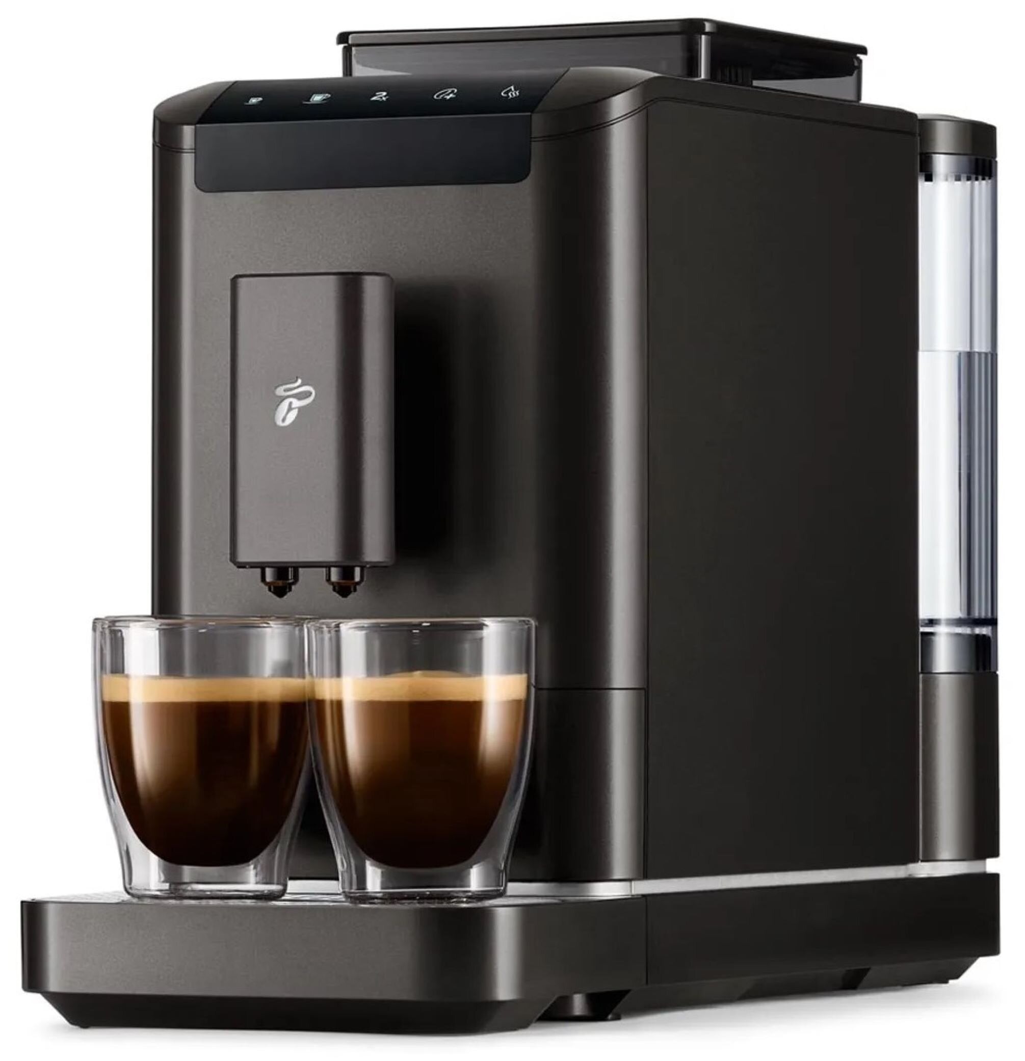 Tchibo Esperto 2 Caffe Granite Black Espresso Machine with Coffee Grinder