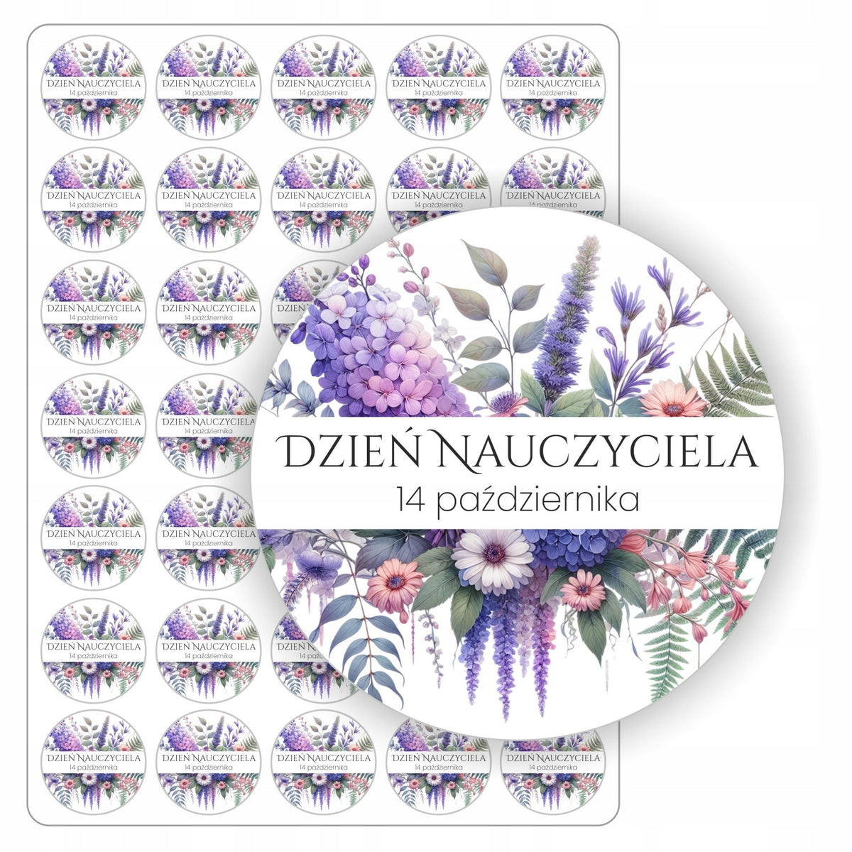 Teacher Education Day Sticker Round for Gift