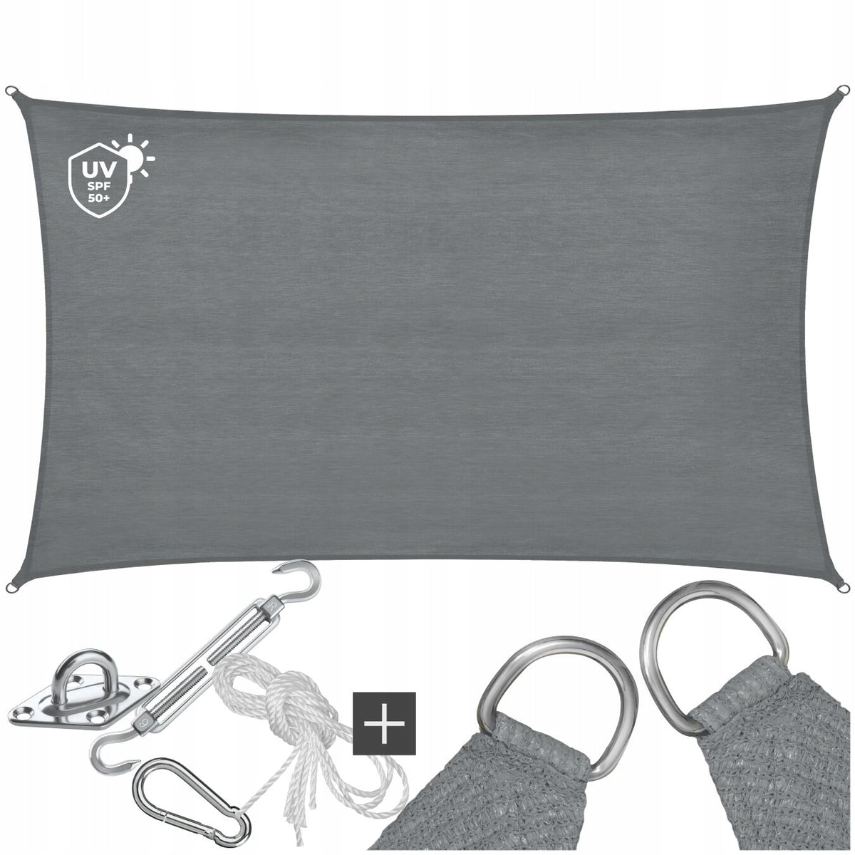 TecTake Sunny sun sail, durable HDPE material with protection