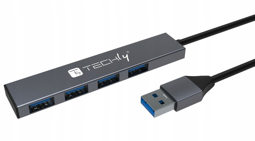 Techly 4-Port USB 3.2 Hub Gen1 5Gbps USB 3.0