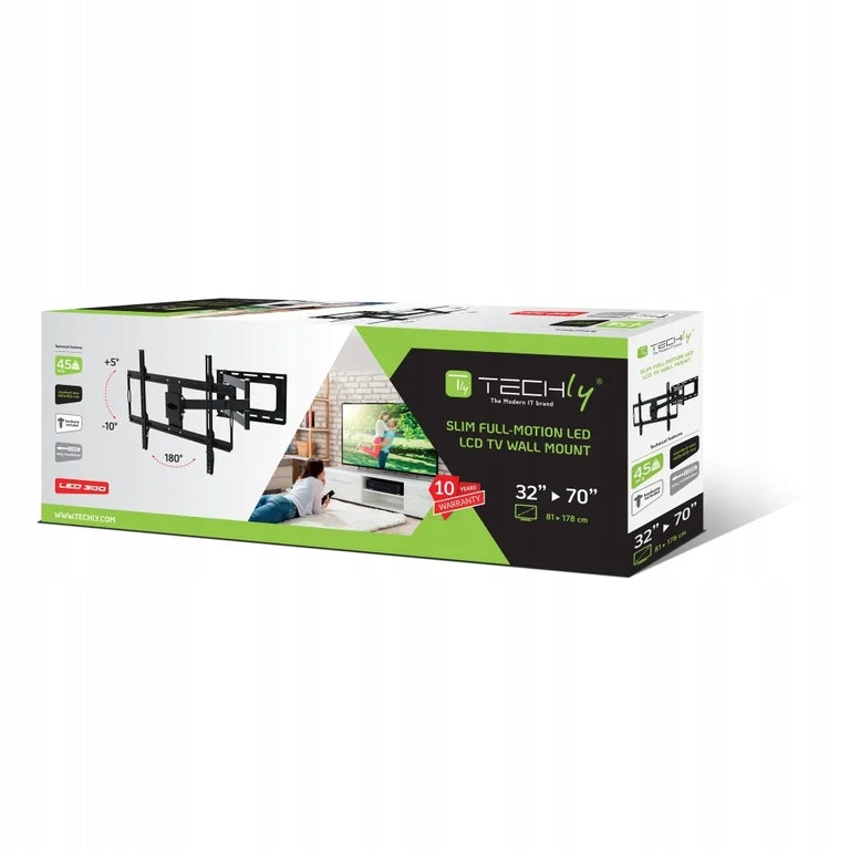 Techly ICA-PLB 23M TV Mount 177,8 cm (70") Black Manufacturer code EAN-8051128106671