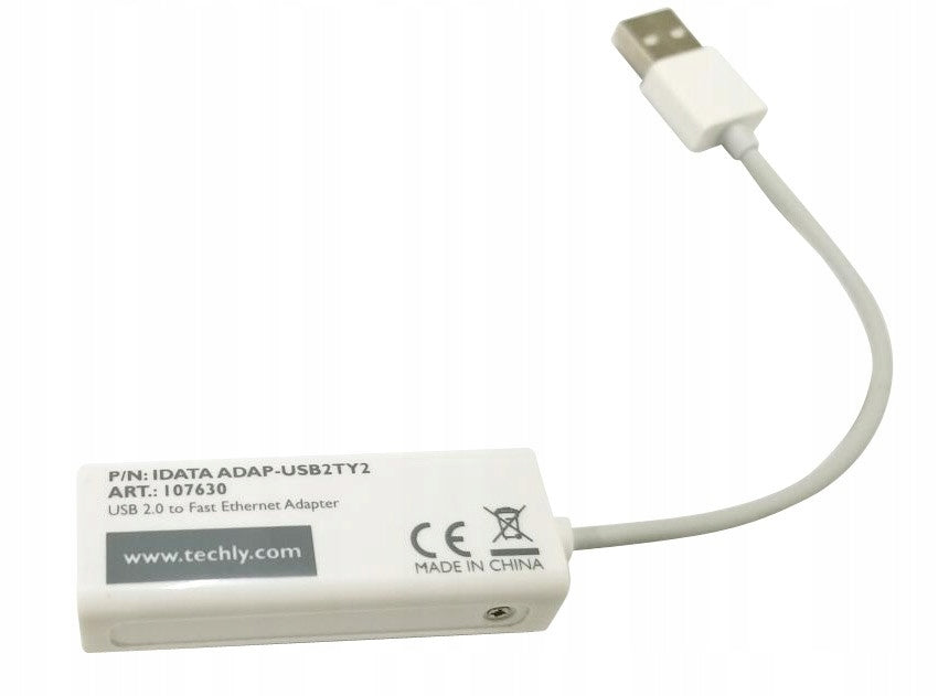 Techly Network Adapter USB-A 2.0 to RJ45 10/100Mbps Manufacturer Techly
