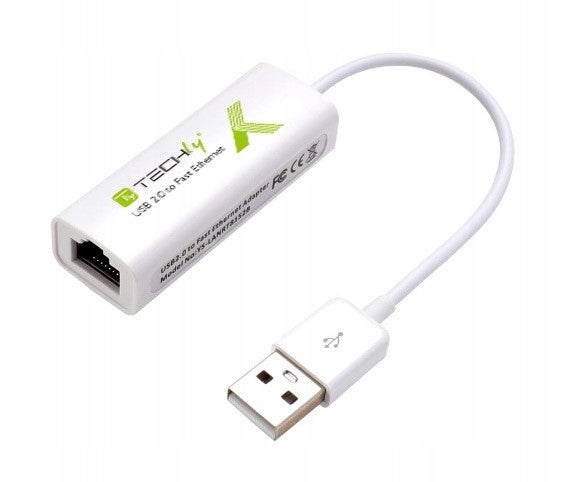 Techly Network Adapter USB-A 2.0 to RJ45 10/100Mbps